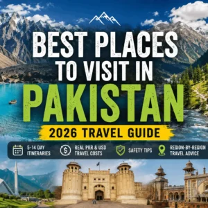 Comprehensive travel guide featuring the best places in Pakistan, showcasing scenic mountain landscapes, historic monuments, and cultural landmarks